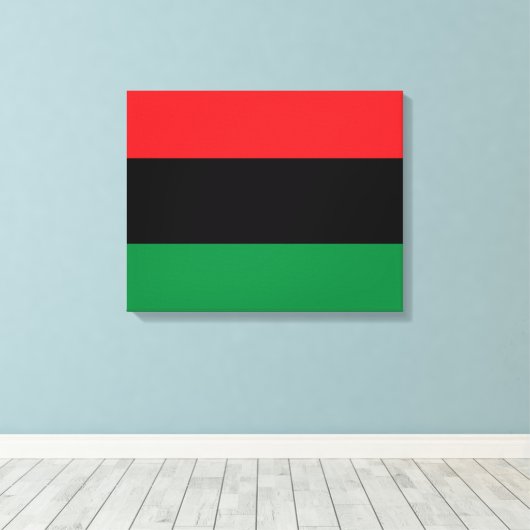 Panafrikanische Flagge Leinwanddruck (Insitu (Holzboden))