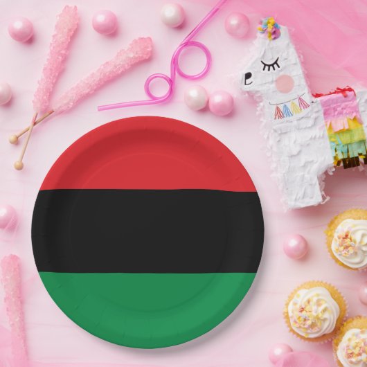 Panafrikanische Flagge Pappteller (Party)
