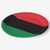 Panafrikanische Flagge Pappteller (Schrägansicht)