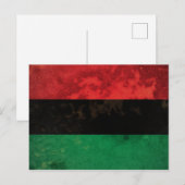 Panafrikanische Flagge Postkarte (Vorne/Hinten)