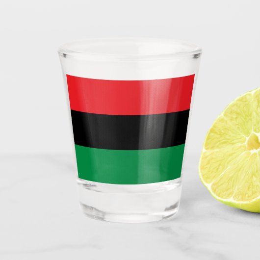 Panafrikanische Flagge Schnapsglas (Vorderseite)