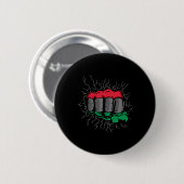 Panafrikanische Unia-Flagge Faust Black History Mo Button (Vorne & Hinten)