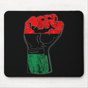 Panafrikanische Unia-Flagge Handfist Schwarze Gesc Mousepad