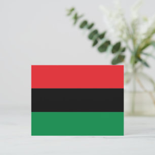 Panafrikanische UNIA Kwanzaa Flagge einfach modern Feiertagspostkarte