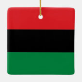 Panafrikanische UNIA Kwanzaa-Flagge Keramikornament (Rückseite)