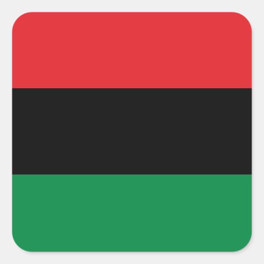 Panafrikanische UNIA Kwanzaa-Flagge Quadratischer Aufkleber (Vorderseite)