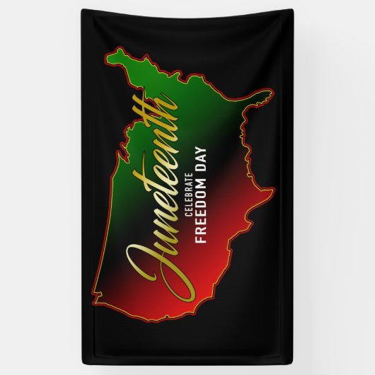 Panafrikanisches Banner, Juneteth Banner (Vertikal)