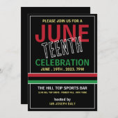 Panafrikanisches Flaggendesign, 19. Jubiläumsfeier Einladung (Vorne/Hinten)