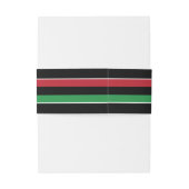 Panafrikanisches Flaggendesign, 19. Jubiläumsfeier Einladungsbanderole (Rückseitenbeispiel)