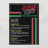 Panafrikanisches Flaggendesign, 19. Jubiläumsfeier Menükarte (Vorderseite)