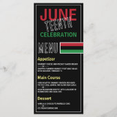 Panafrikanisches Flaggendesign, 19. Jubiläumsfeier Menükarte (Vorderseite)