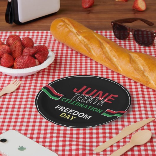 Panafrikanisches Flaggendesign, 19. Jubiläumsfeier Pappteller (Picknick)