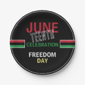 Panafrikanisches Flaggendesign, 19. Jubiläumsfeier Pappteller (Vorderseite)