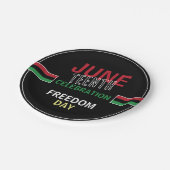 Panafrikanisches Flaggendesign, 19. Jubiläumsfeier Pappteller (Schrägansicht)