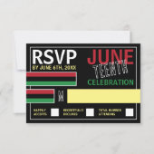 Panafrikanisches Flaggendesign, 19. RSVP-Karte RSVP Karte (Vorderseite)
