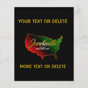 Panafrikanisches, Juneteenth Plakat Flyer