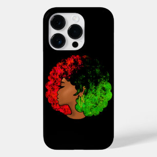 Panafrikanisches schwarzes Mädchen Frau rot grün S Case-Mate iPhone 14 Pro Hülle