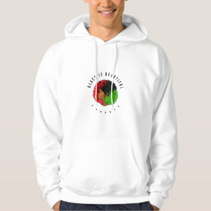 Panafrikanisches schwarzes Mädchen Frau rot grün S Hoodie