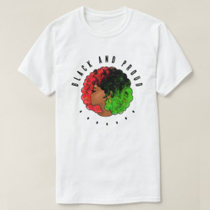 Panafrikanisches schwarzes Mädchen Frau rot grün S T-Shirt