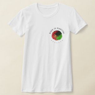Panafrikanisches schwarzes Mädchen Frau rot grün S T-Shirt