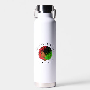 Panafrikanisches schwarzes Mädchen Frau rot grün S Trinkflasche