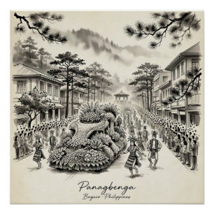 Panagbenga Festival Baguio Philippinen Blumenfest Poster