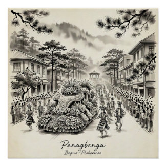 Panagbenga Festival Baguio Philippinen Blumenfest Poster