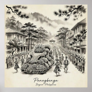 Panagbenga Festival Baguio Philippines Flower Fest Poster