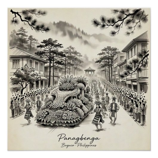 Panagbenga Festival Baguio Philippines Flower Fest Poster (Vorderseite)