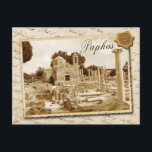 Panagia Chrysopolitissa Kirche, Paphos, Zypern Postkarte<br><div class="desc">Jh. Kirche von Agia Kyriaki Chrysopolitissa (Panagia Chrysopolitissa) in Paphos,  Zypern. Zu den Ruinen gehört die Säule des hl. Paul,  wo man glaubt,  dass der Apostel gefesselt und geflohen war. Foto: Vera Kratochvil Design © HTM Images</div>