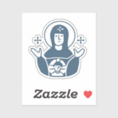 Panagia Platytera Aufkleber (Blatt)