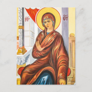 Panagia Theotokos Orthodox Christliches Symbol Postkarte