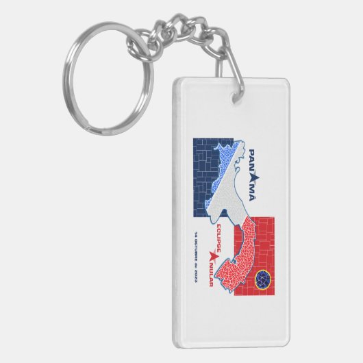 Panama Annular Eclipse Acrylic Schlüsselanhänger (Vorderseite links)