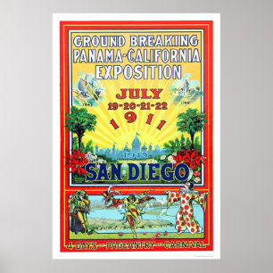 Panama - Ausstellung in San Diego 1911 in Kaliforn Poster