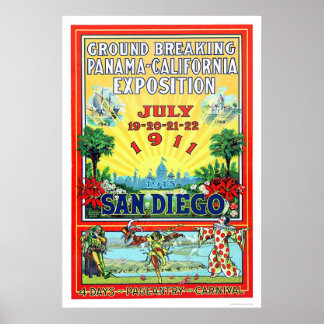 Panama - Ausstellung in San Diego 1911 in Kaliforn Poster