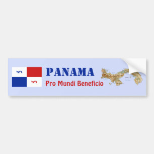Panama-Banner + Karte Autoaufkleber