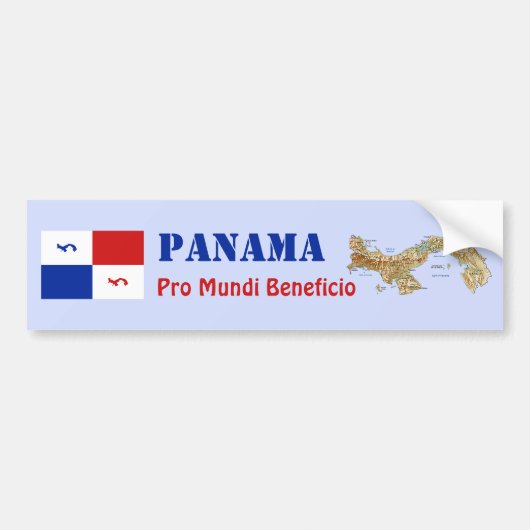Panama Banner + Map Autoaufkleber (Vorne)