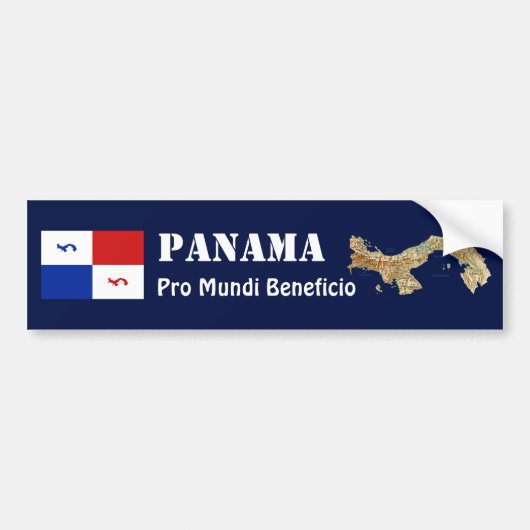 Panama Banner + Map Autoaufkleber (Vorne)
