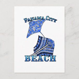 Panama Beach Florida Vacation Tribal Stingray Postkarte