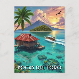 Panama Bocas del Toro Reise  Postkarte
