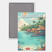 Panama Bocas del Toro Travel Magnet (Vorderseite/Rückseite)
