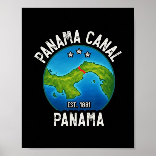 Panama Canal Est.1881  Poster (Vorne)