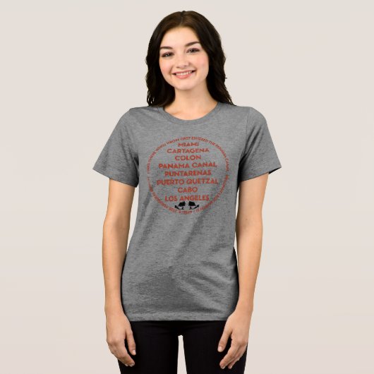 Panama Canal First Time Tri-Blend Shirt (Vorderseite voll)