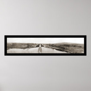 Panama Canal Locks Foto 1913 Poster