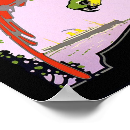 Panama Canal Parrots Poster (Ecke)