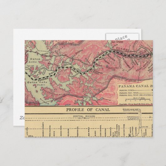 Panama Canal Postkarte (Vorne/Hinten)