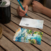 Panama Canal Watercolor Postcard Einladung