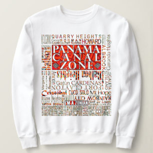 Panama Canal Zone Locations w/Mola Design Sweatshirt