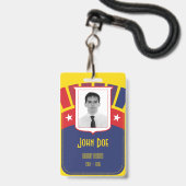 Panama Canal Zonian Abzeichen & Lanyard Ausweis (Vorderseite mit Schlüsselband)