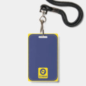 Panama Canal Zonian Abzeichen & Lanyard Ausweis (Rückseite mit Schlüsselband)